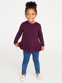 View large product image 3 of 4. Cozy Ruffle-Hem A-Line Sweater