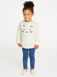 View large product image 3 of 4. Plush Critter Tunic Sweatshirt for Toddler Girls