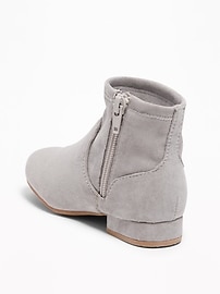 View large product image 3 of 4. Faux-Suede Stretch Sock Boots For Toddler Girls