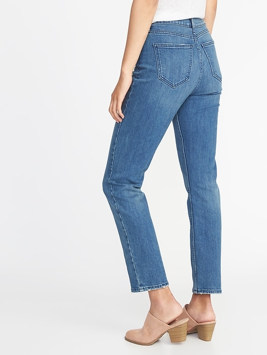 Image number 2 showing, High-Rise Straight Ankle Jeans for Women