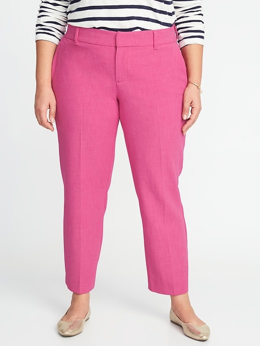 Mid-Rise Secret-Slim Pockets + Waistband Plus-Size Harper Pants | Old Navy