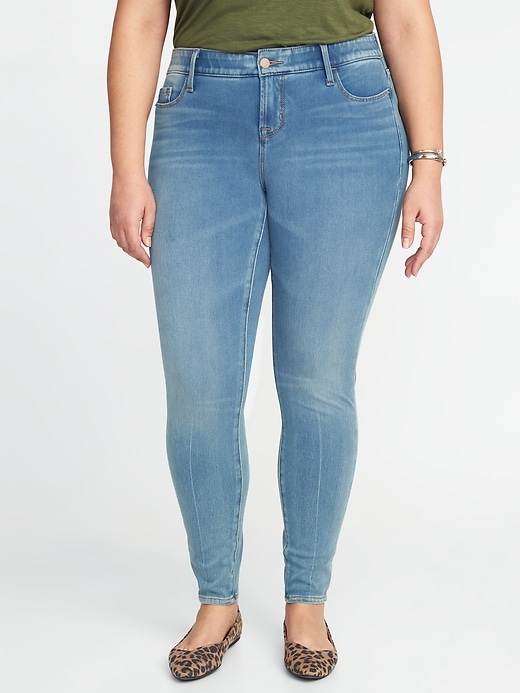 Image number 1 showing, High-Rise Secret-Slim Pockets + Waistband Plus-Size Rockstar 24/7 Jeans