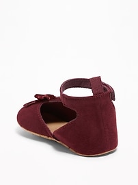 View large product image 3 of 4. Sueded Velvet Bow-Tie Flats for Baby