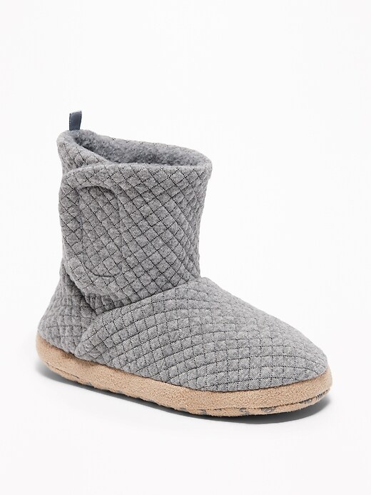 Quilted Jersey Bootie Slippers For Toddler | Old Navy