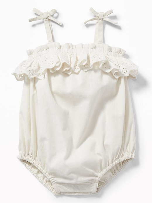 View large product image 1 of 2. Ruffled Bubble One-Piece for Baby