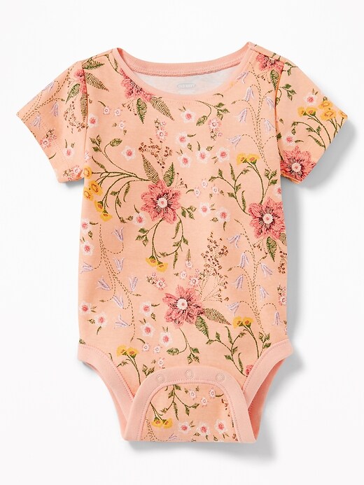 View large product image 1 of 1. Printed Jersey Bodysuit for Baby