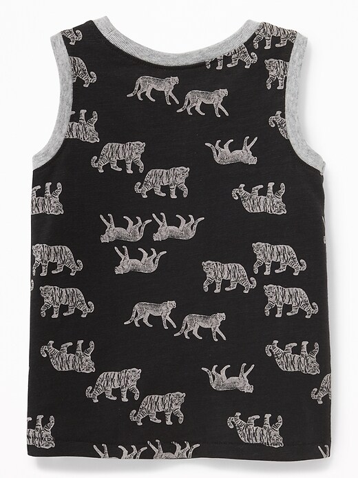 View large product image 2 of 2. Tiger-Print Muscle Tank for Toddler Boys