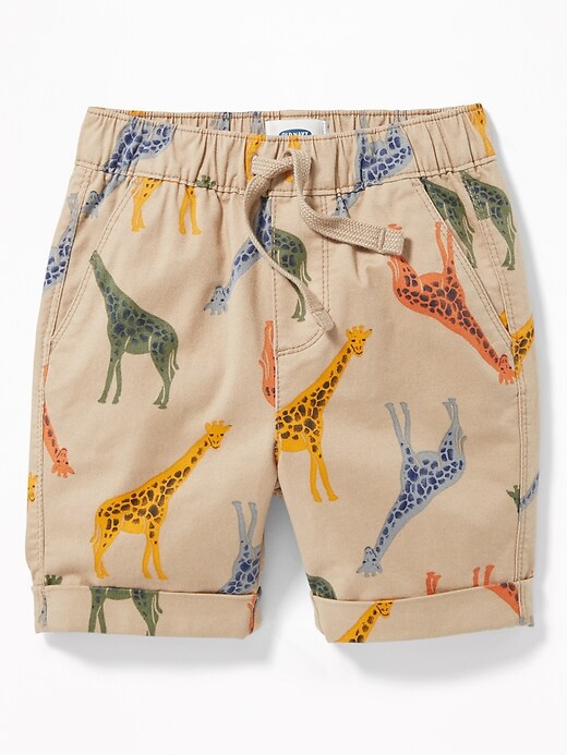 View large product image 1 of 1. Printed Built-In Flex Twill Shorts for Toddler Boys