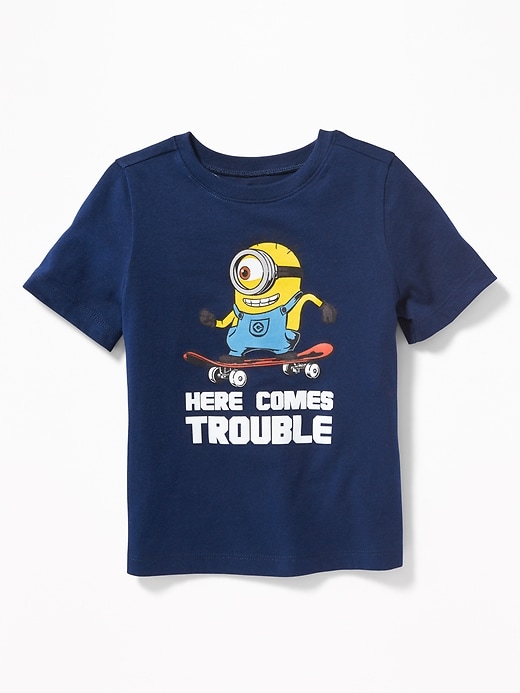 View large product image 1 of 2. Minions&#153 "Here Comes Trouble" Tee for Toddler Boys