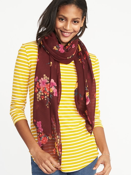 Printed Gauze Scarf for Women | Old Navy