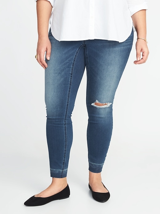 Image number 1 showing, High-Rise Plus-Size Rockstar Jeggings