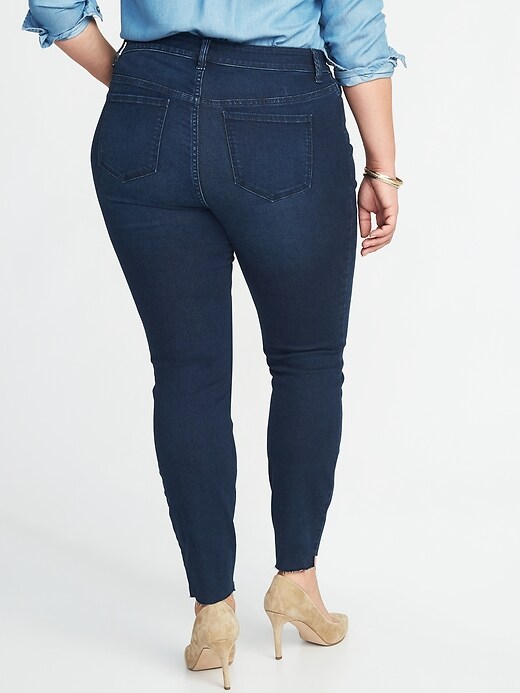 Image number 2 showing, High-Waisted Secret-Slim Pockets Plus-Size Step-Hem Rockstar Super Skinny Jeans
