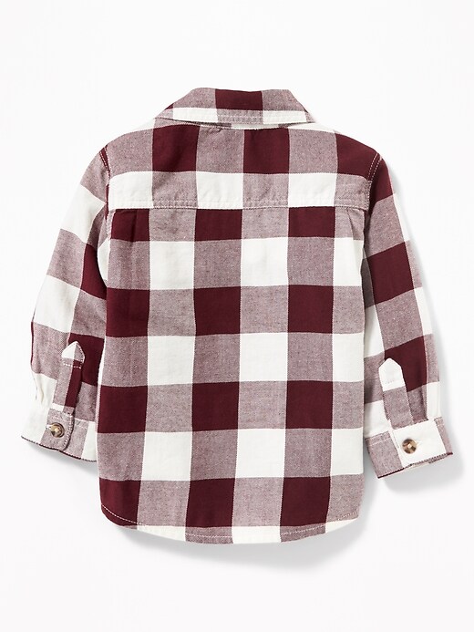 View large product image 2 of 2. Buffalo-Plaid Double-Pocket Shirt for Baby