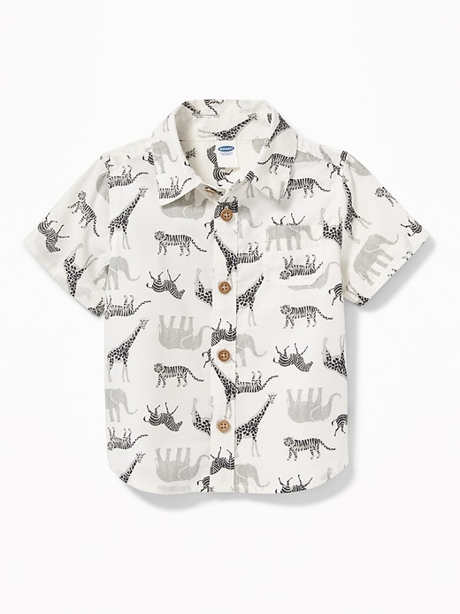 View large product image 1 of 2. Safari Animal-Print Shirt for Baby