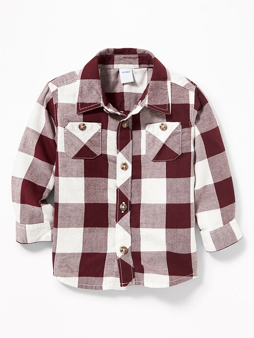 View large product image 1 of 2. Buffalo-Plaid Double-Pocket Shirt for Baby