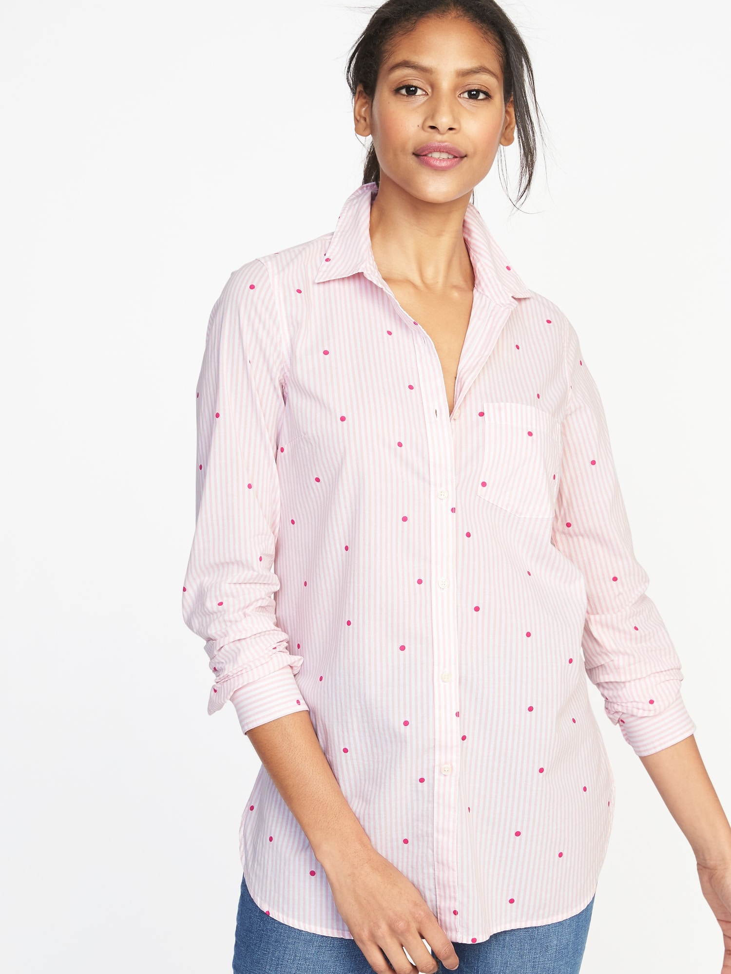 Relaxed Classic Tunic Shirt for Women | Old Navy