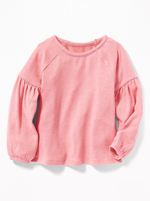 View large product image 1 of 1. Plush-Knit Jersey Top for Toddler Girls