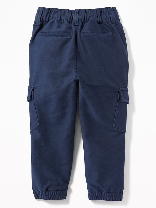 View large product image 2 of 2. French Terry Knit Built-In Flex Cargo Joggers for Toddler Boys