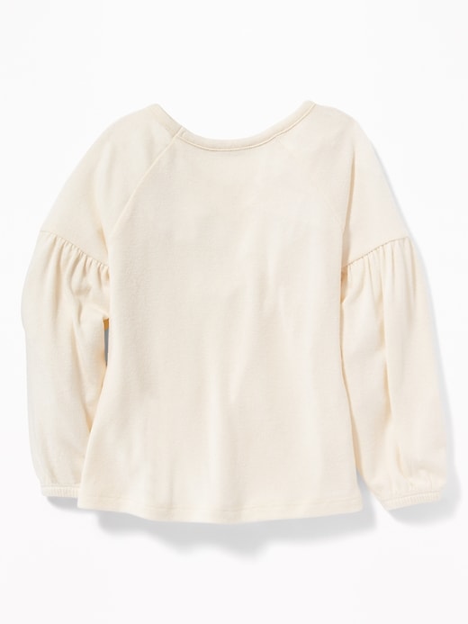 View large product image 2 of 2. Plush-Knit Jersey Top for Toddler Girls
