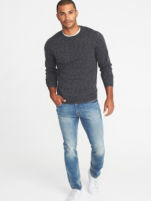 Image number 3 showing, Heathered Crew-Neck Sweater