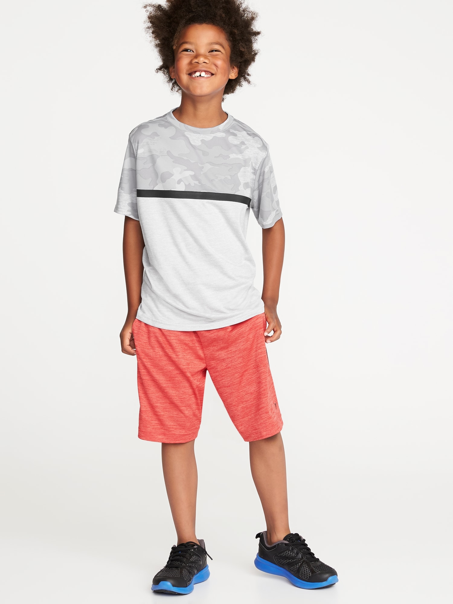 Relaxed Go-Dry Color-Block Tee For Boys | Old Navy