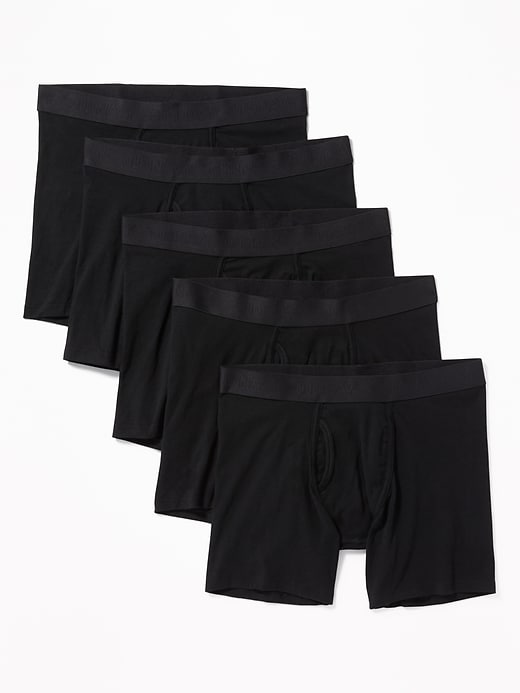 View large product image 1 of 2. Soft-Washed Boxer-Brief 5-Pack -- 6.25-inch inseam
