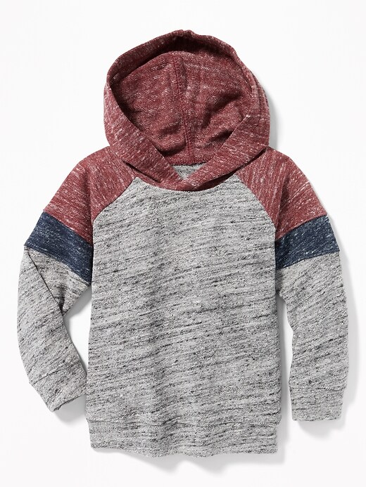 View large product image 1 of 2. Color-Blocked Sweater-Knit Pullover Hoodie for Toddler Boys