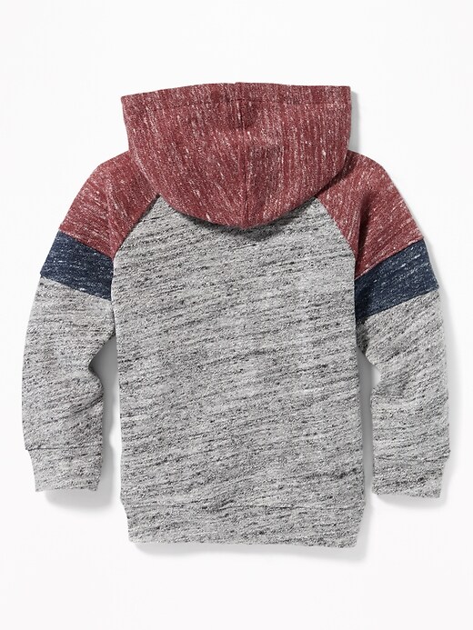 View large product image 2 of 2. Color-Blocked Sweater-Knit Pullover Hoodie for Toddler Boys