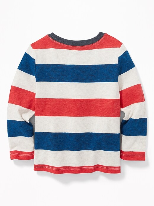 View large product image 2 of 2. Striped Crew-Neck Tee for Toddler Boys