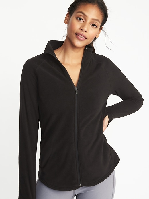 Image number 4 showing, Semi-Fitted Full-Zip Performance Fleece Jacket for Women