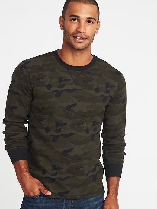 Built-In Flex Thermal-Knit Tee for Men | Old Navy