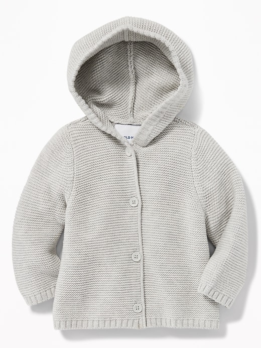 View large product image 1 of 2. Hooded Textured-Knit Cardigan for Baby