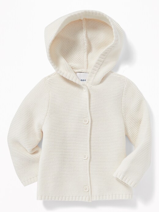 View large product image 1 of 1. Hooded Textured-Knit Cardigan for Baby