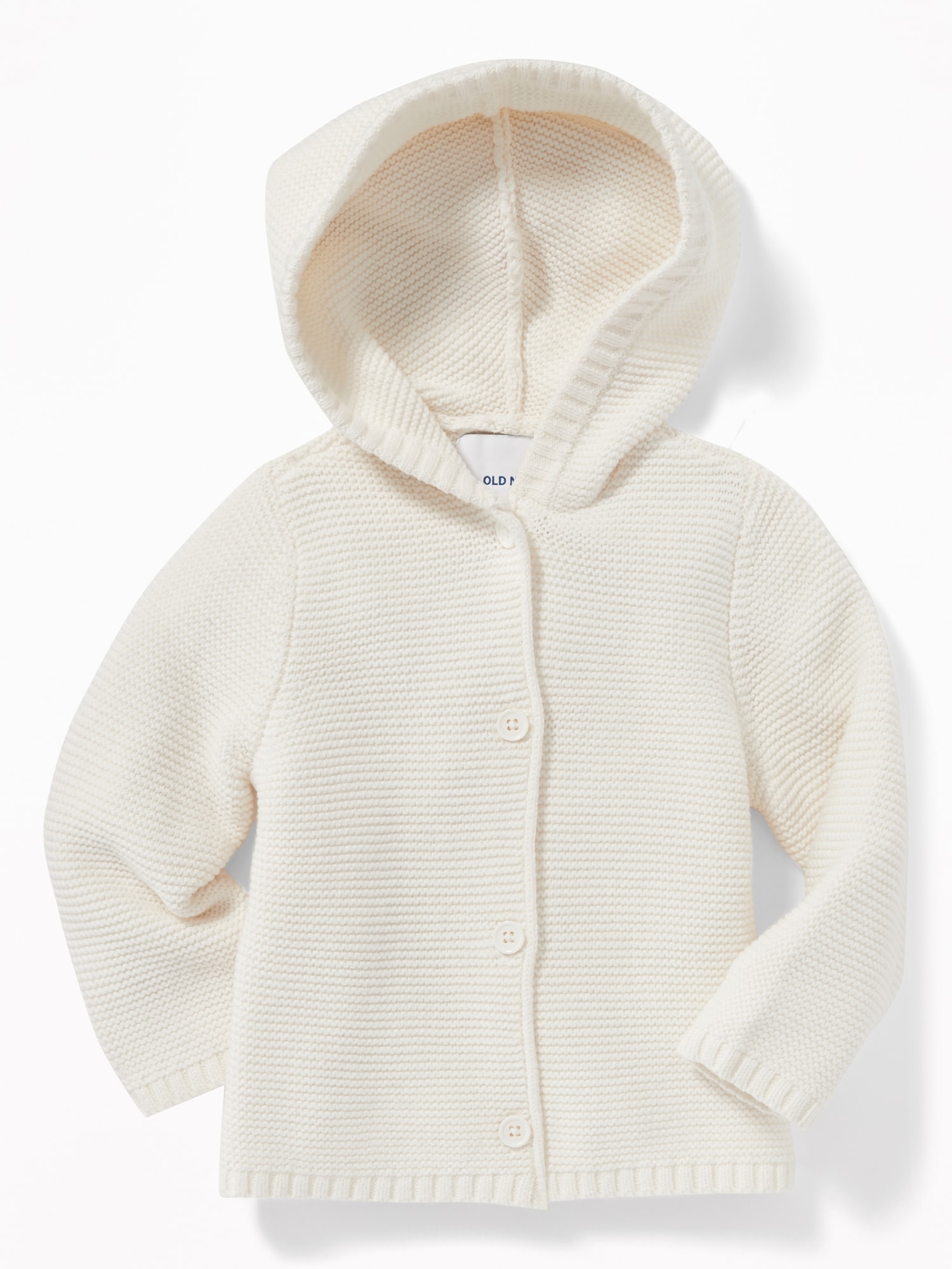 Hooded Textured-Knit Cardigan for Baby