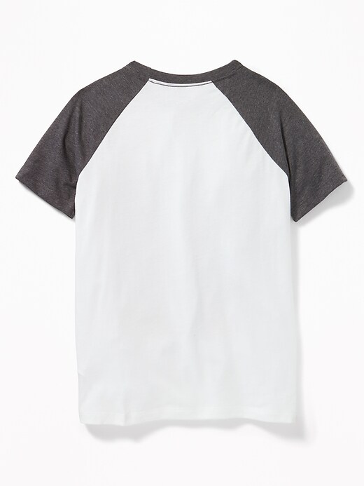 View large product image 2 of 2. Graphic Crew-Neck Raglan Tee for Boys