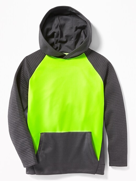 View large product image 1 of 1. Relaxed Color-Block Pullover Performance Hoodie For Boys