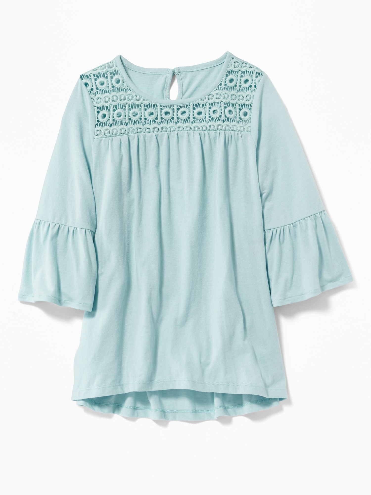 Lace-Yoke A-Line Top for Girls | Old Navy