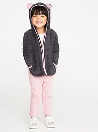 View large product image 3 of 4. Micro Fleece Critter Zip Hoodie for Toddler Girls