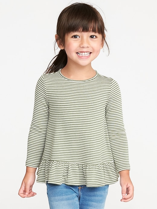 View large product image 1 of 1. Cozy Ruffle-Hem A-Line Sweater