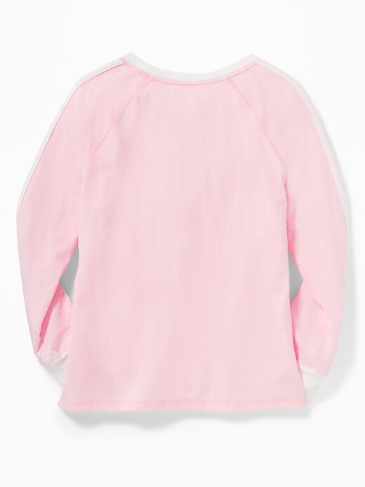 View large product image 2 of 2. Relaxed Graphic Cropped Raglan Tee for Girls