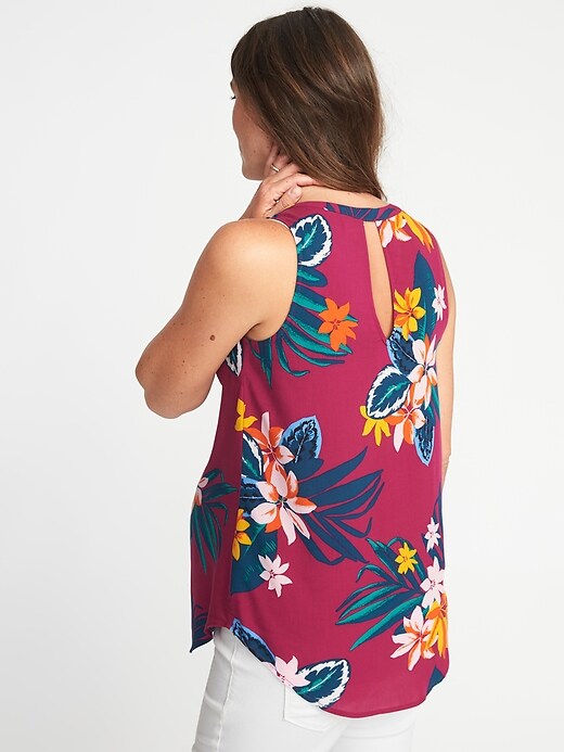 Image number 2 showing, Maternity Sleeveless Cutout-Back Top