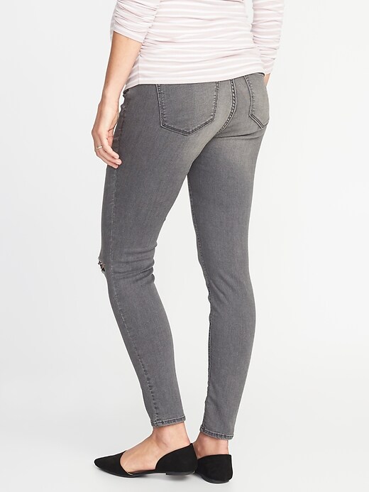 View large product image 2 of 3. Maternity Side-Panel Rockstar Super Skinny Jeans