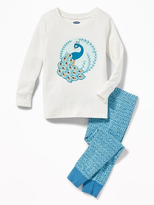 View large product image 1 of 1. Peacock-Graphic Sleep Set For Toddler Girls & Baby