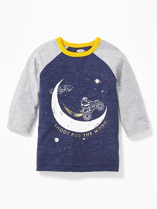 View large product image 1 of 1. Graphic Raglan Tee for Toddler Boys