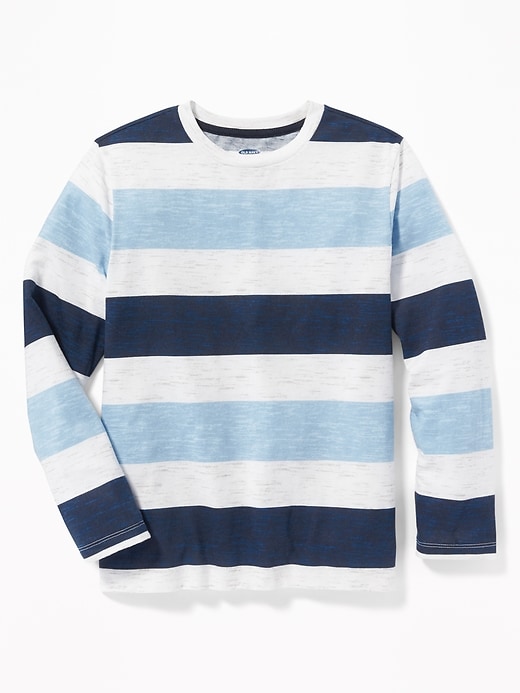 View large product image 1 of 1. Softest Crew-Neck Striped Tee For Boys