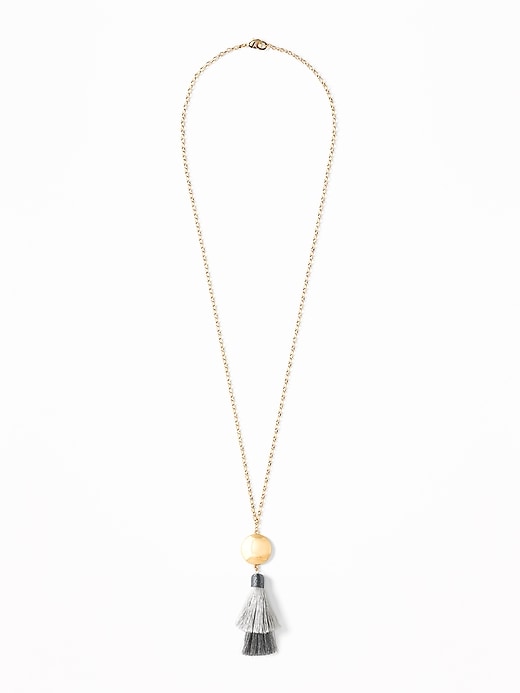 View large product image 1 of 2. Tassel Pendant Necklace For Women