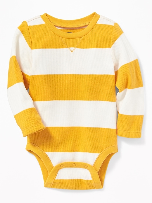 View large product image 1 of 1. Patterned Thermal-Knit Bodysuit for Baby