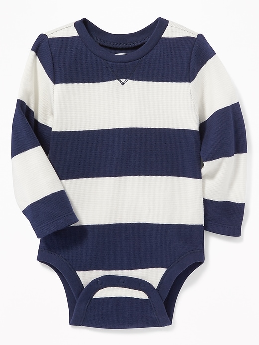 View large product image 1 of 2. Patterned Thermal-Knit Bodysuit for Baby
