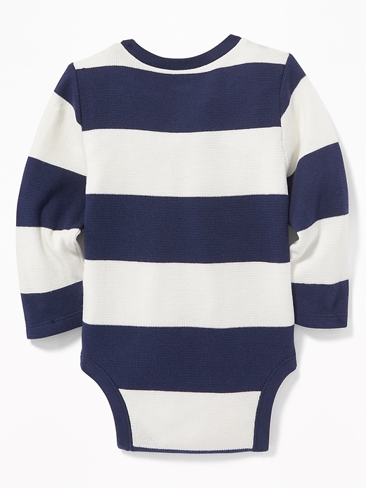 View large product image 2 of 2. Patterned Thermal-Knit Bodysuit for Baby