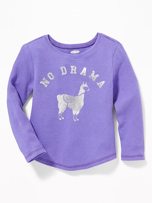 View large product image 1 of 1. Printed Thermal-Knit Tee for Toddler Girls